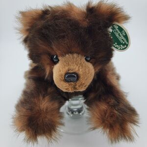 The Bearington Collection SNUGGLY BEN Brown Bear Soft Laying 14in Plush LNWT